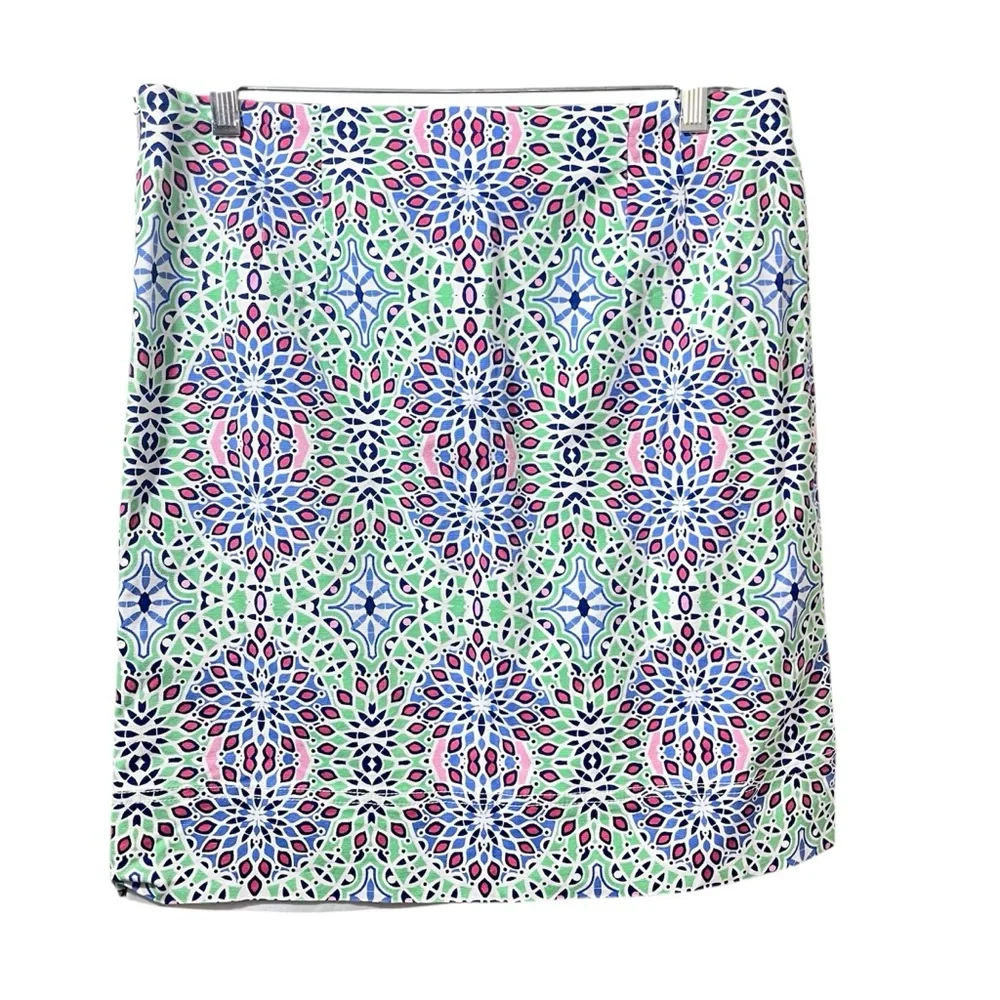 Talbots Colorful Mosaic Print Skirt Size 6 Lined Career Office Preppy